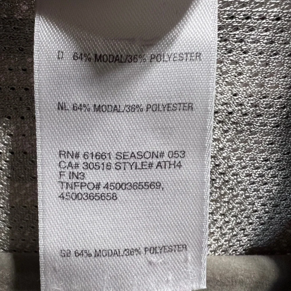 The North Face Mens Plaid Long Sleeve Button Down Grey White Modal Poly Large